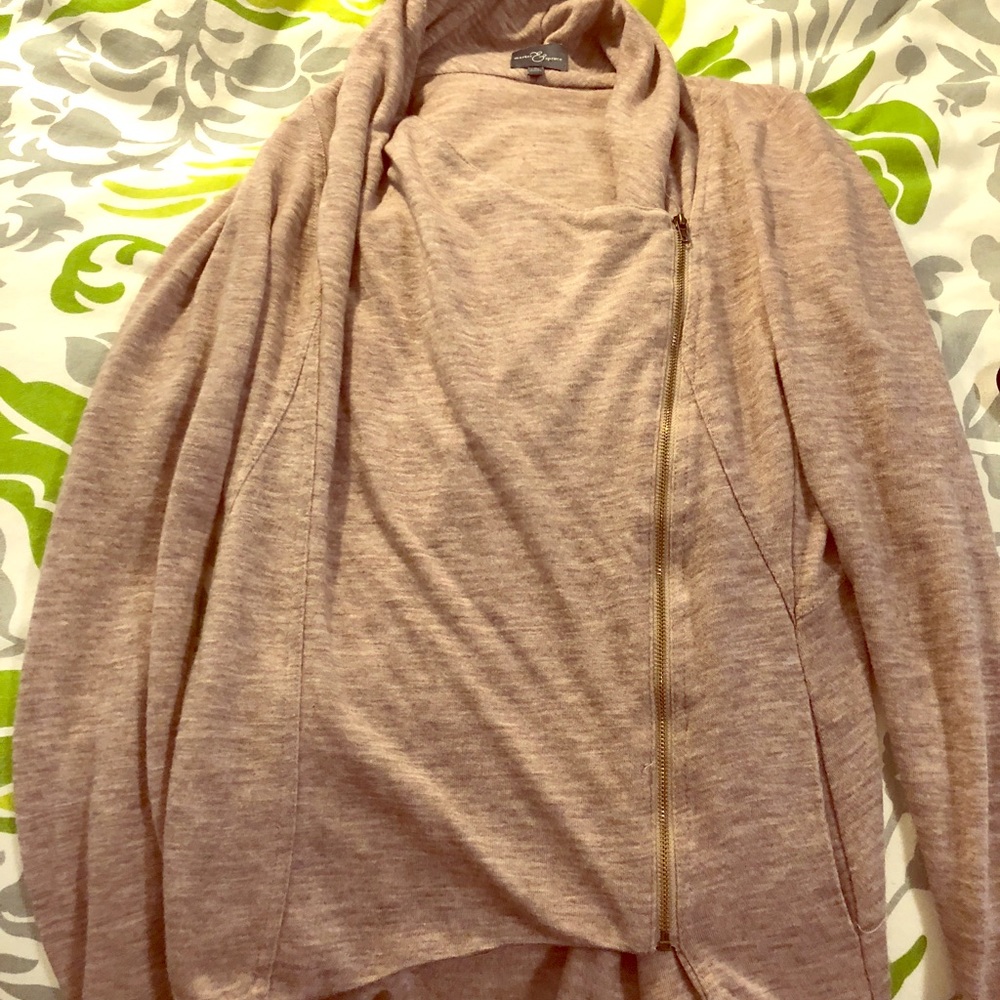 Alan French Terry Asymmetrical Zip Cardigan